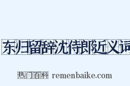 东归留辞沈侍郎近义词是什么意思的图片